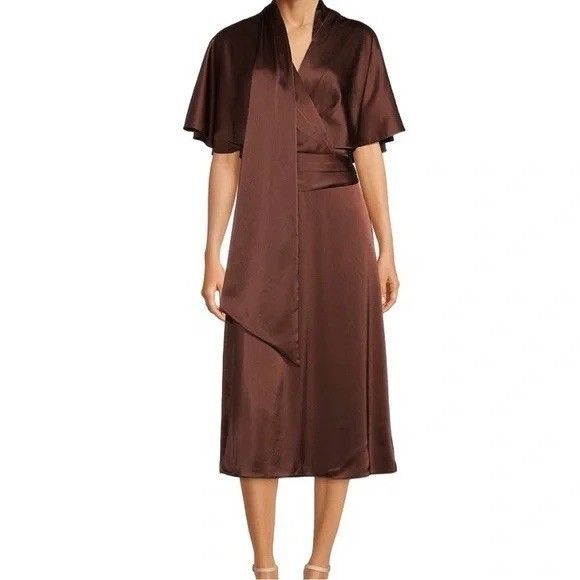 Alex Marie Satin Cocktail/Party Occasion Dress Size 8 Brown Satin NWT READ - Picture 1 of 13